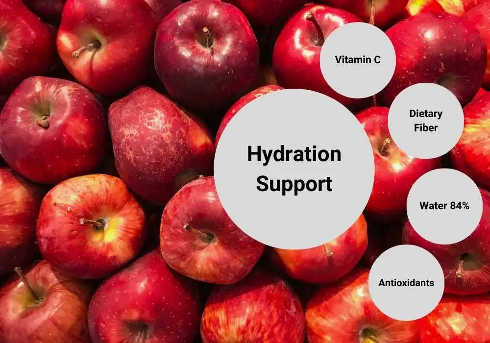 water content in apples